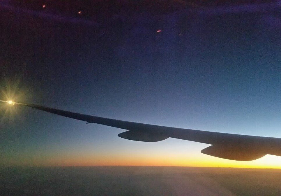 Sunrise from 35000 feet